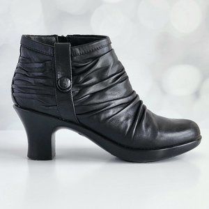 Dansko Black Leather Ankle Boots
